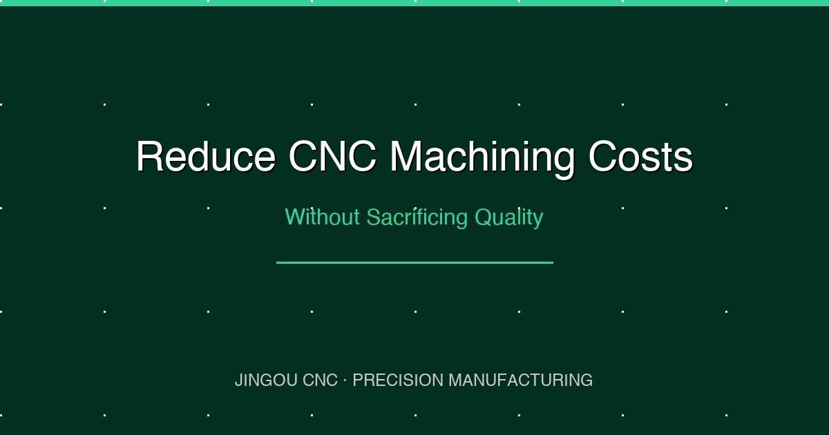 Reduce CNC Machining Costs